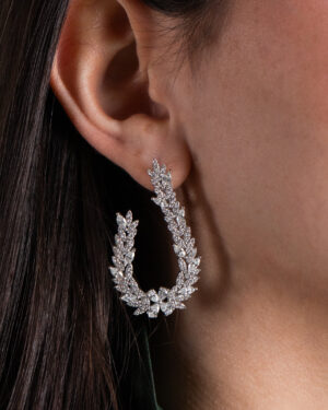 White Gold and Diamond Earring